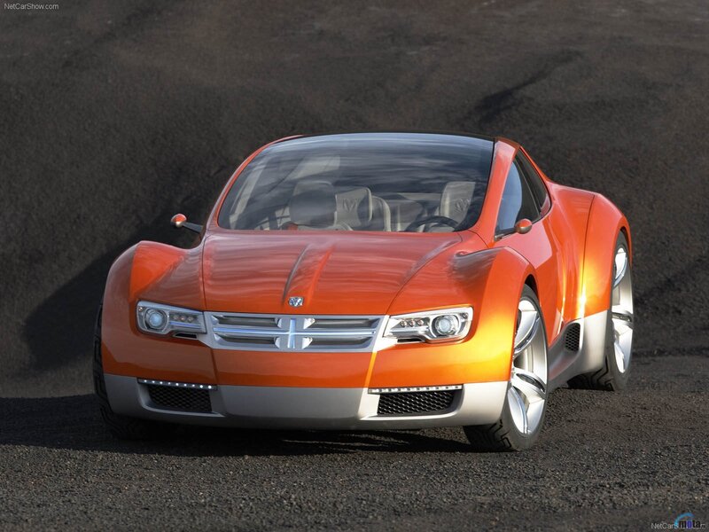 Orange Dodge Concept Car