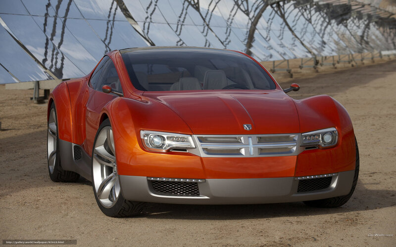 Orange Dodge Concept Car