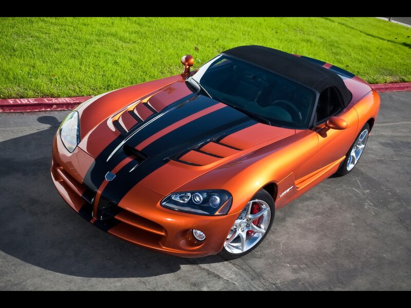 Orange Dodge Viper sports car