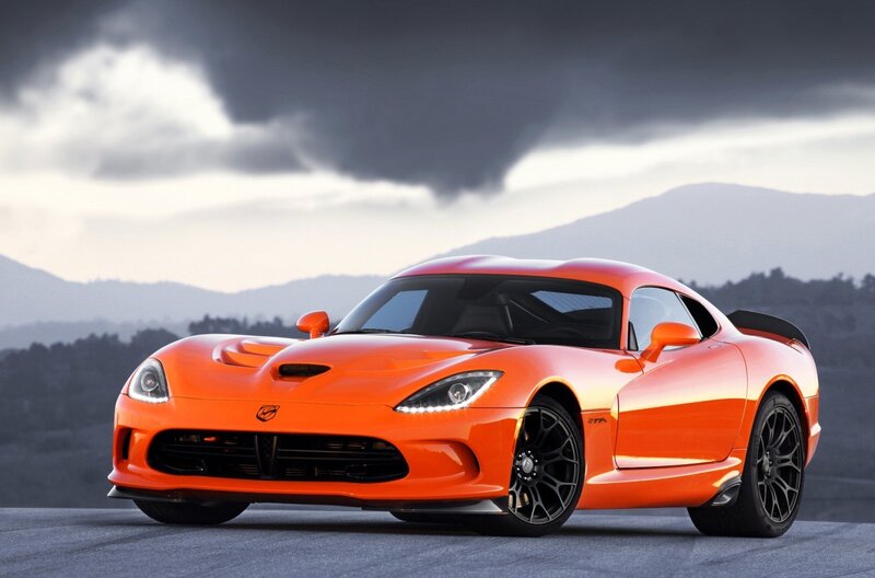 Orange Dodge Viper sports car