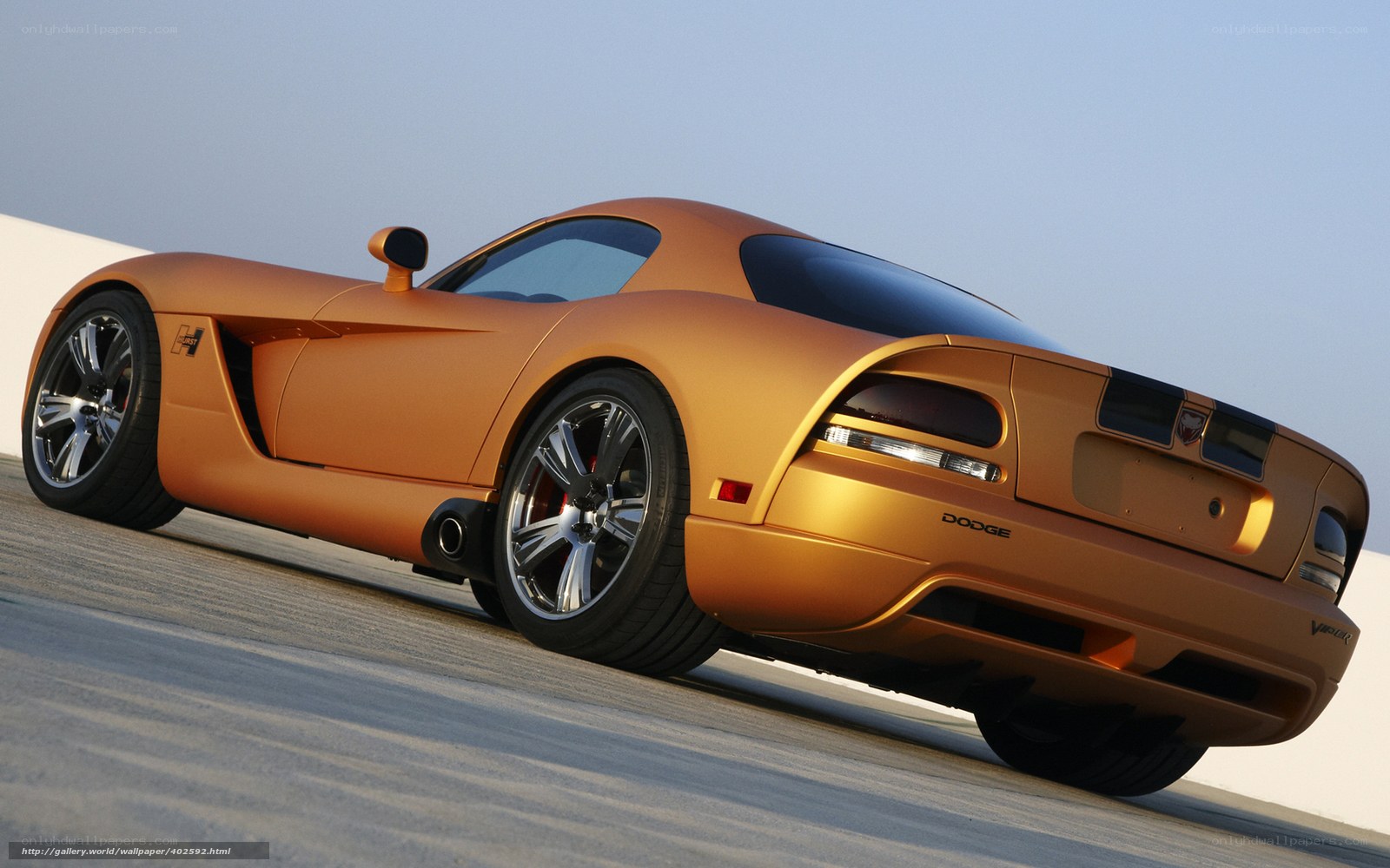 Orange Dodge Viper sports car