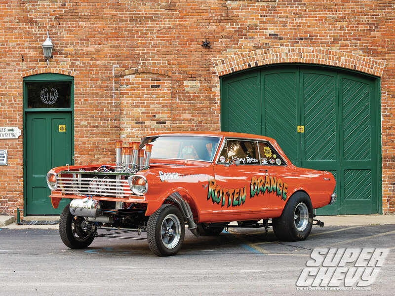 Orange Drag Racing Car — Dramatic, Afternoon