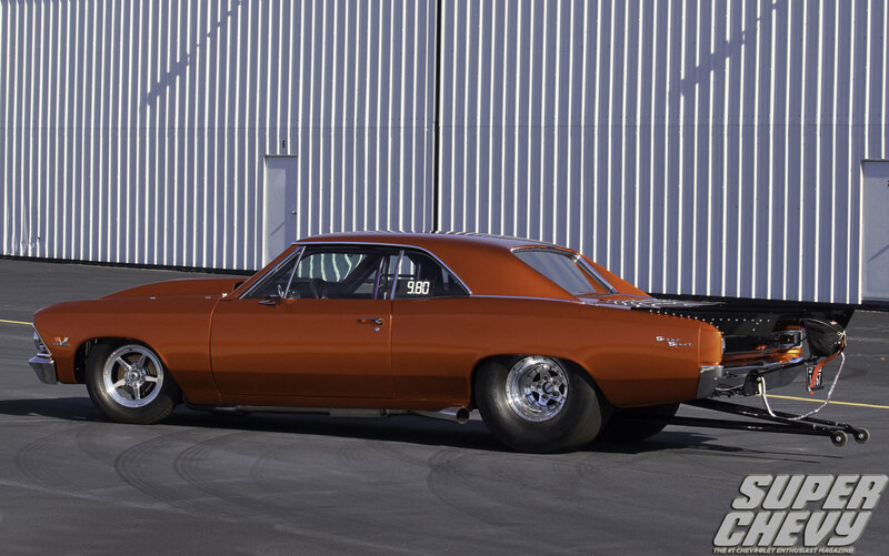 Orange Drag Racing Car — Dramatic