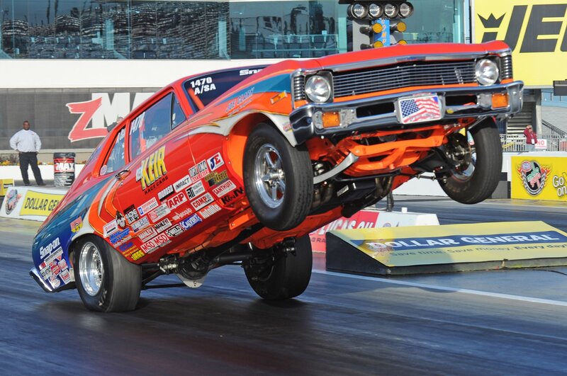 Orange Drag Racing Car — Red, Dynamic