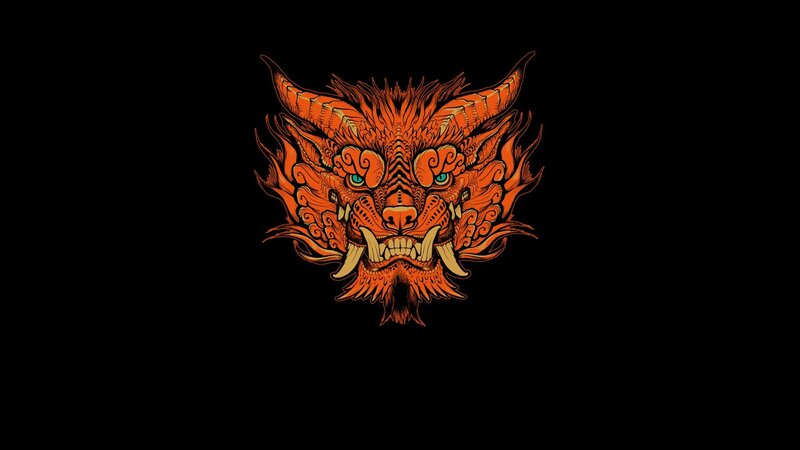 Orange Dragon Head