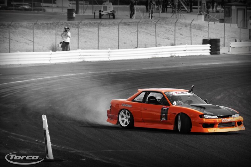 Orange Drift Car — Dynamic, Photograph, Race Track