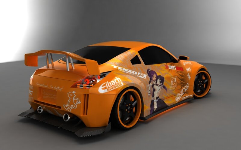 Orange Drift Car — Dynamic
