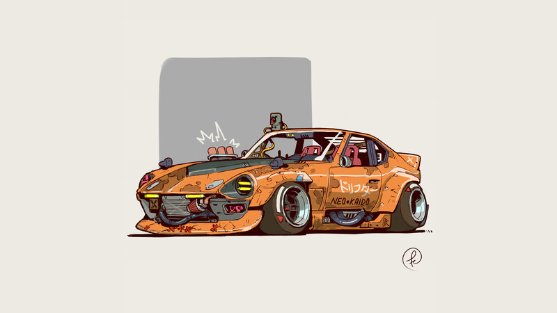 Orange Drift Car — Mechanical