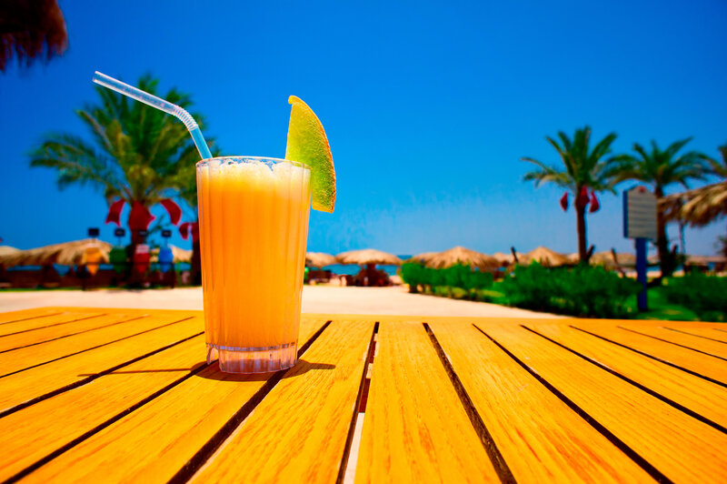 Orange Drink on Table