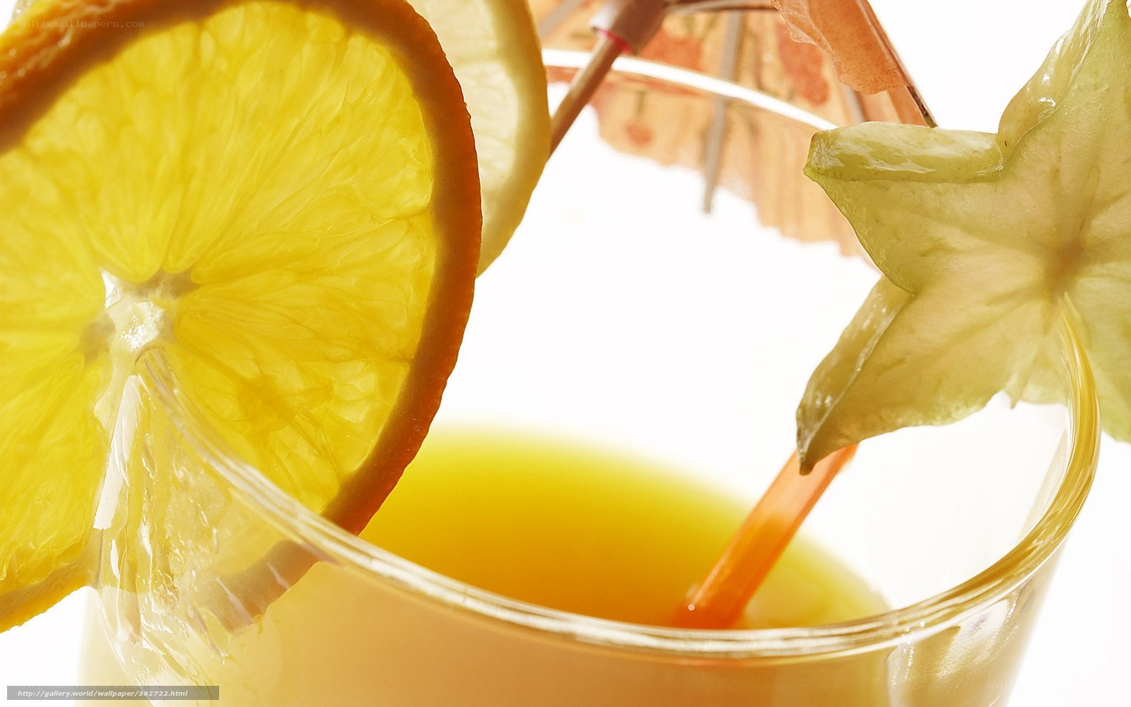 orange drink with garnish
