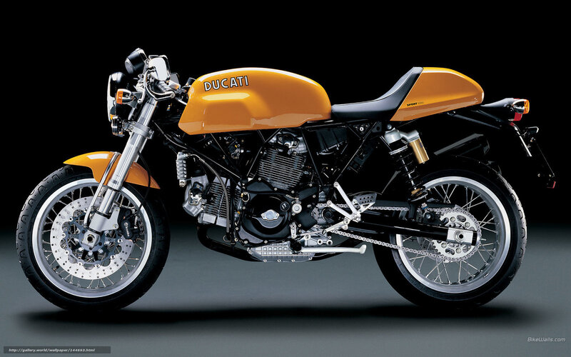 Orange Ducati Motorcycle — Dramatic