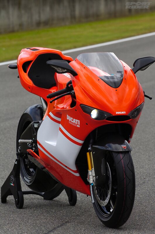 Orange Ducati Motorcycle — Red, Static