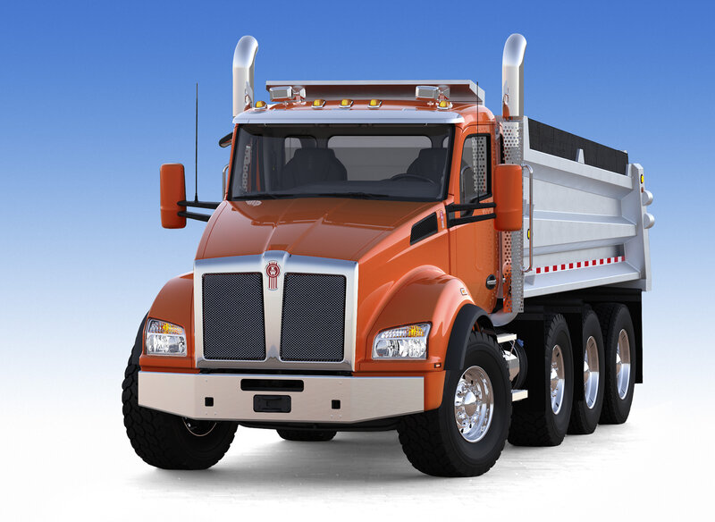 Orange Dump Truck — Neutral, 3d Render