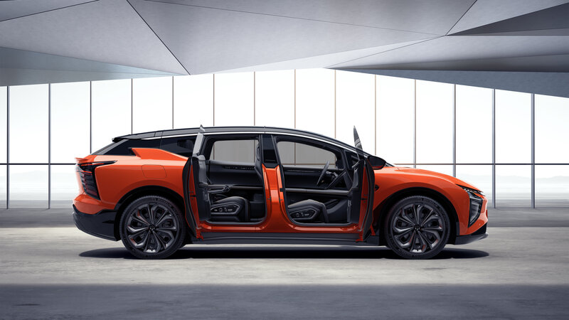 Orange Electric Car — Modern