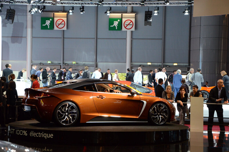 Orange Electric Car