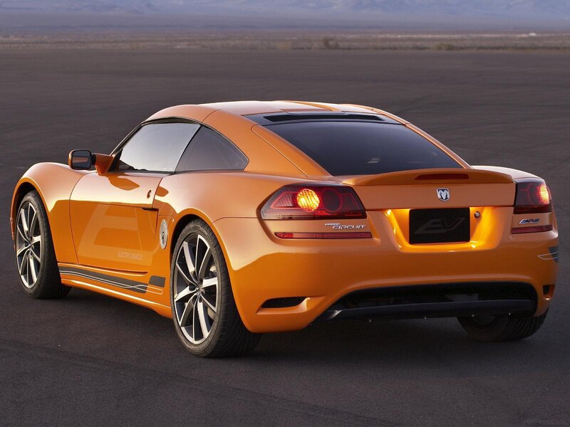Orange electric sports car