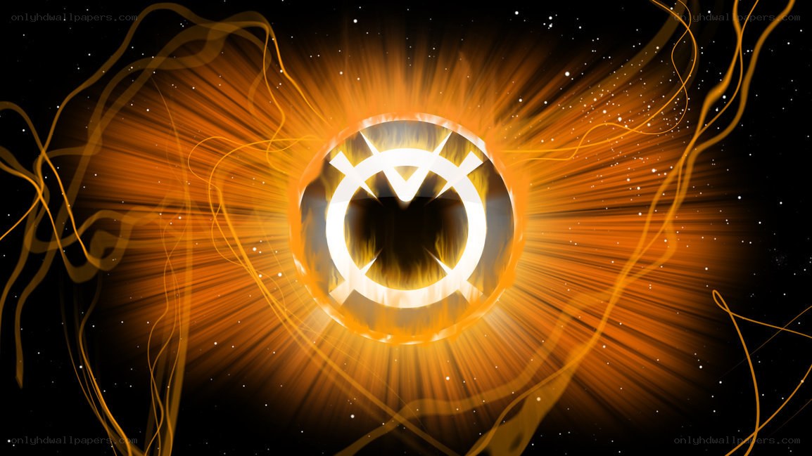 Orange energy burst symbol