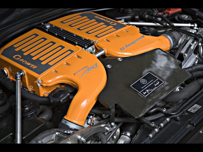 orange engine covers in car