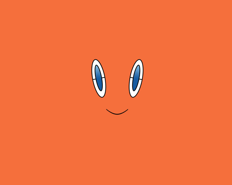 orange face with eyes