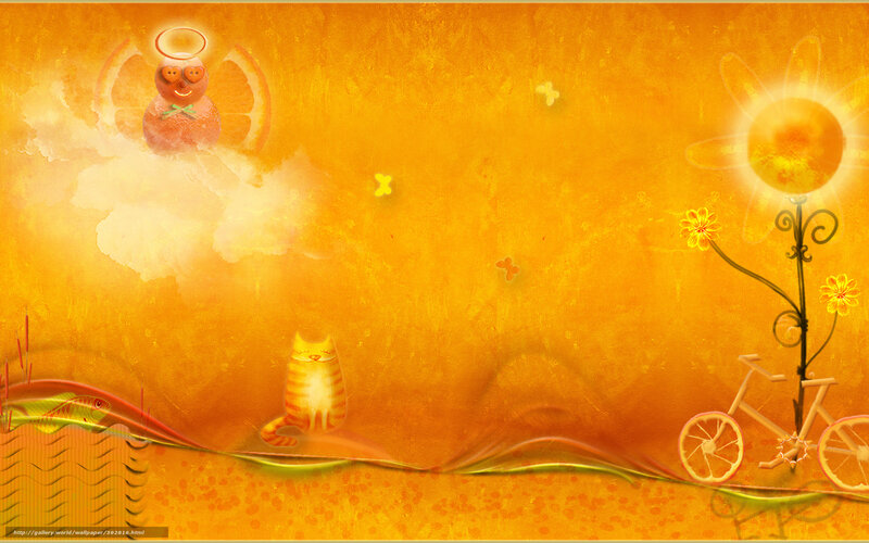 orange fantasy landscape