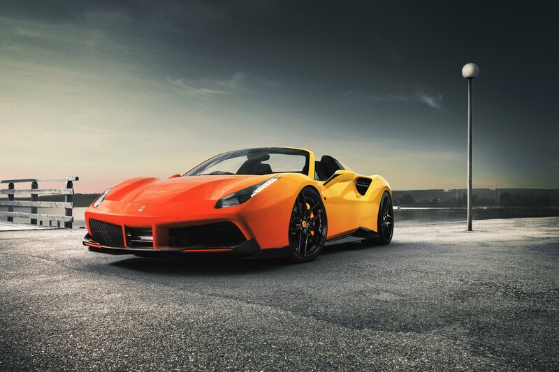Orange Ferrari Convertible