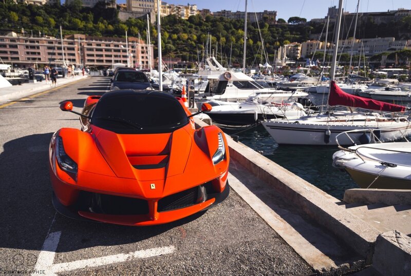 Orange Ferrari Laferrari