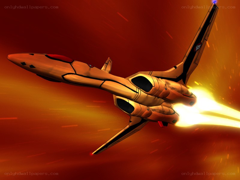 orange fighter jet in flight