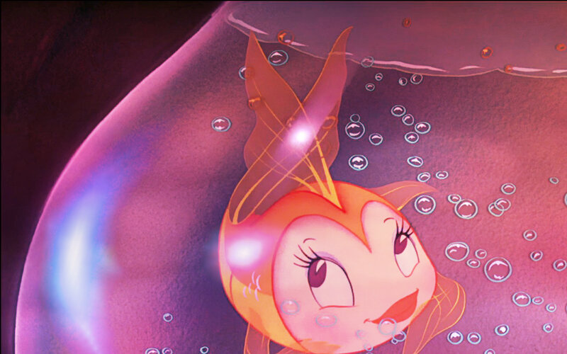 Orange Fish in Water — Purple