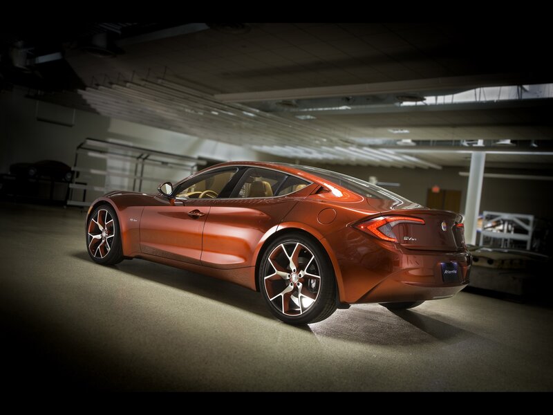 Orange Fisker Atlantic concept car