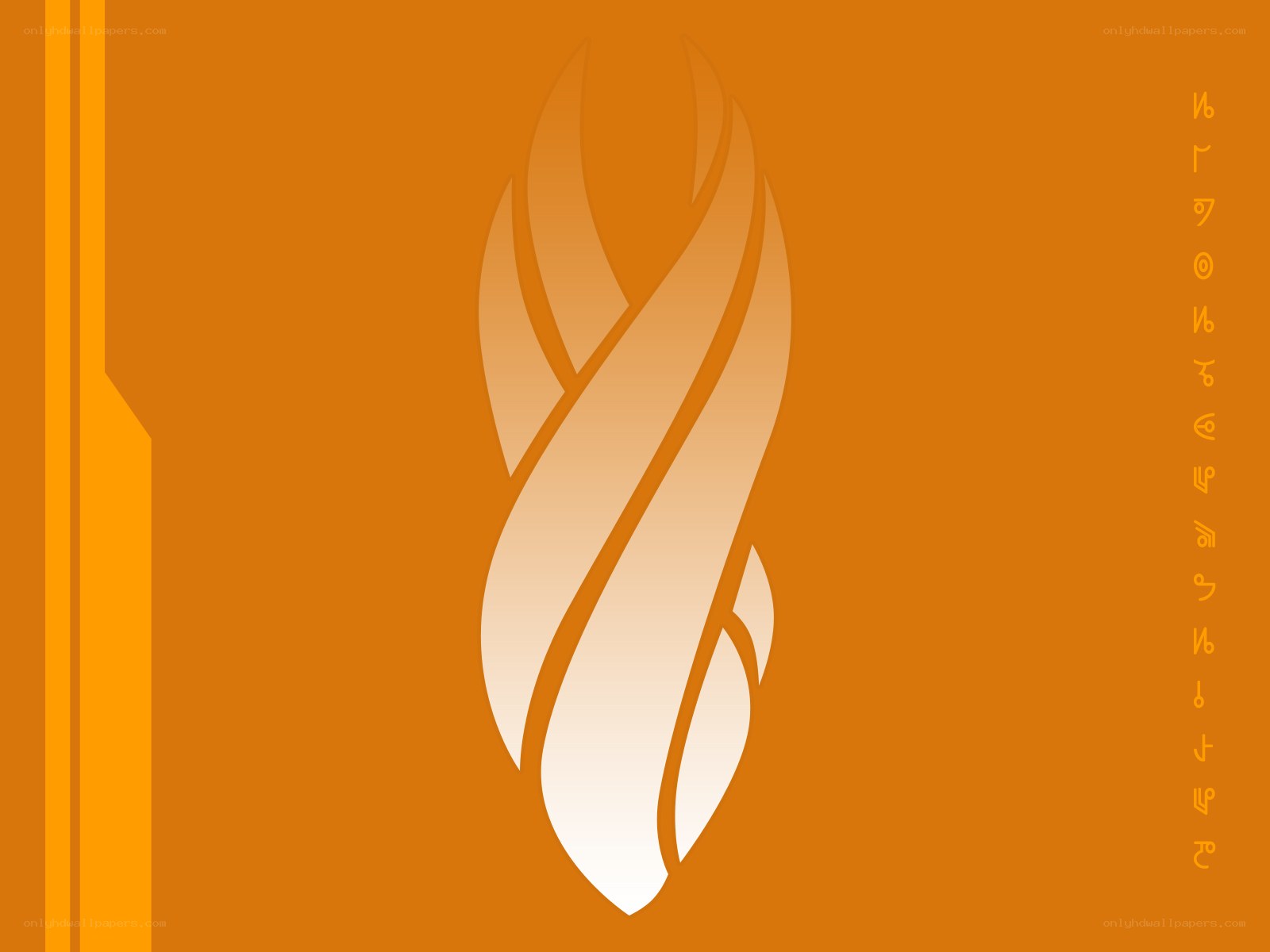 orange flame logo design