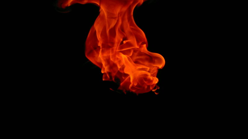 Orange Flame on Black
