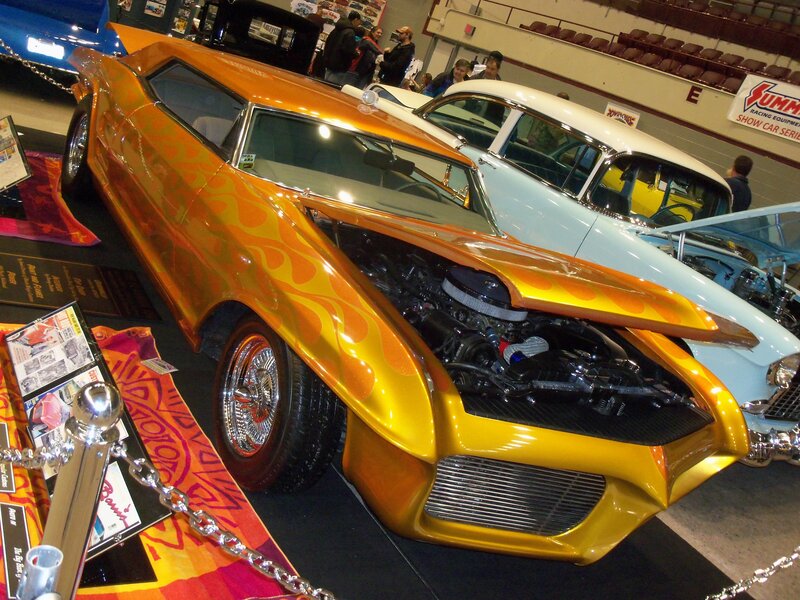 Orange Flame-painted Car — Showcase