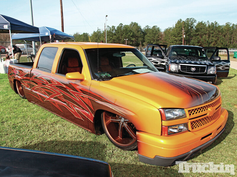 Orange Flame-painted Truck — Outdoor