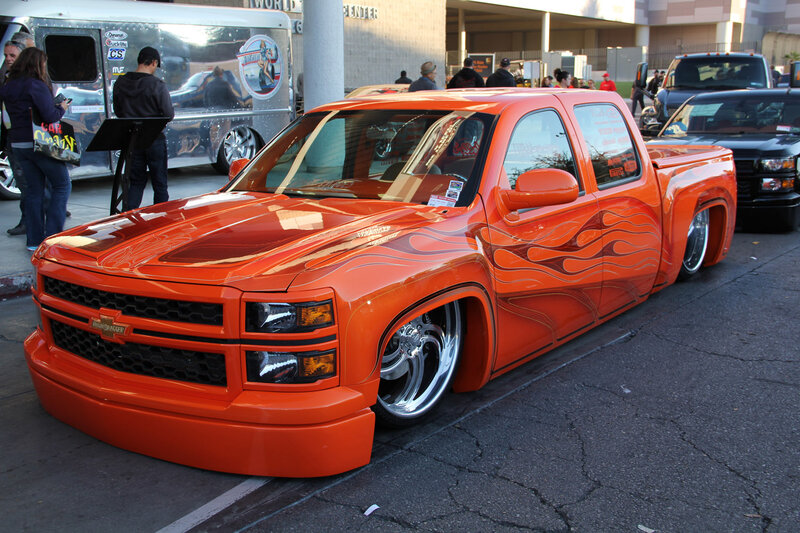 Orange Flame-painted Truck — Showcase