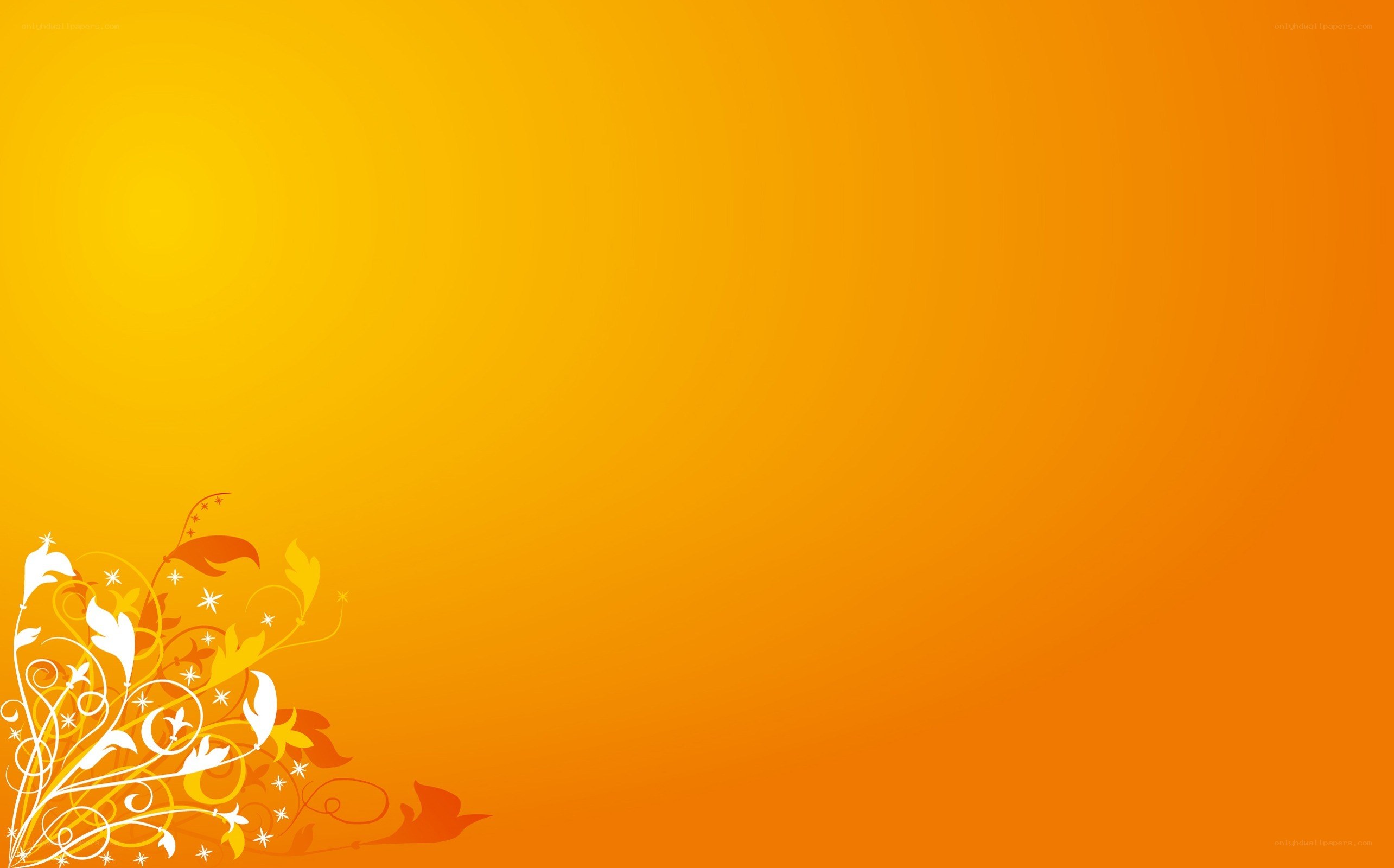 orange floral background