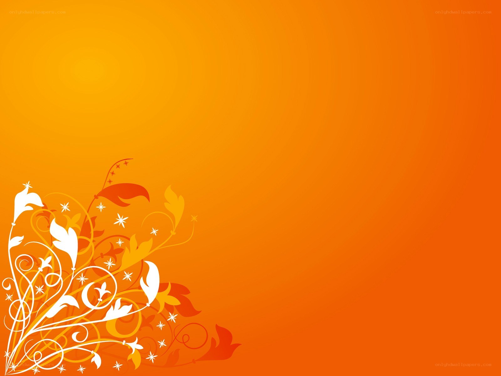 orange floral design background