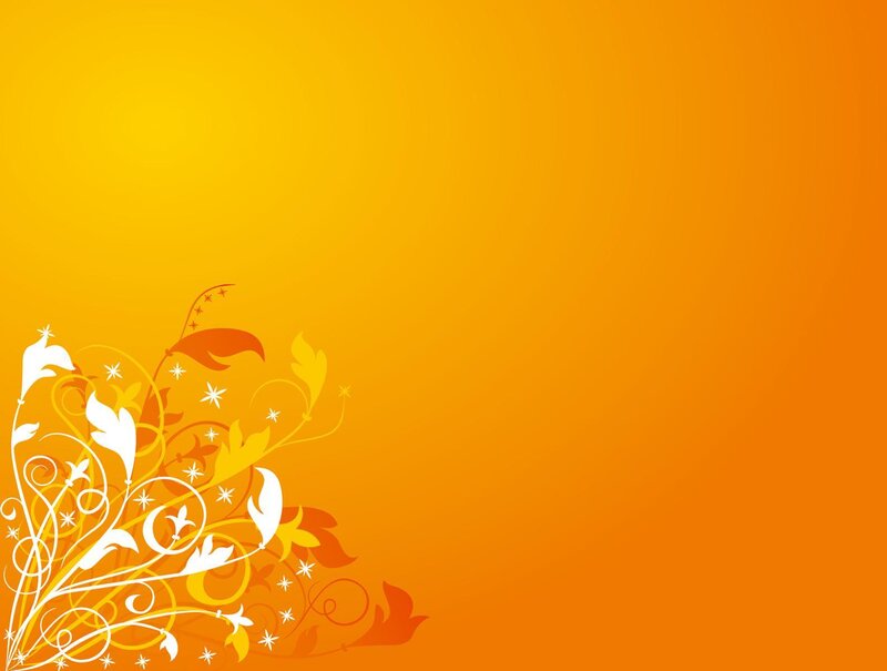 orange floral design background