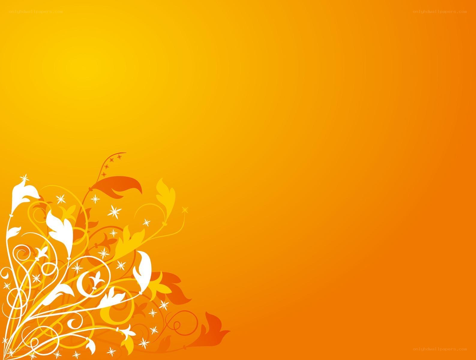 orange floral design background