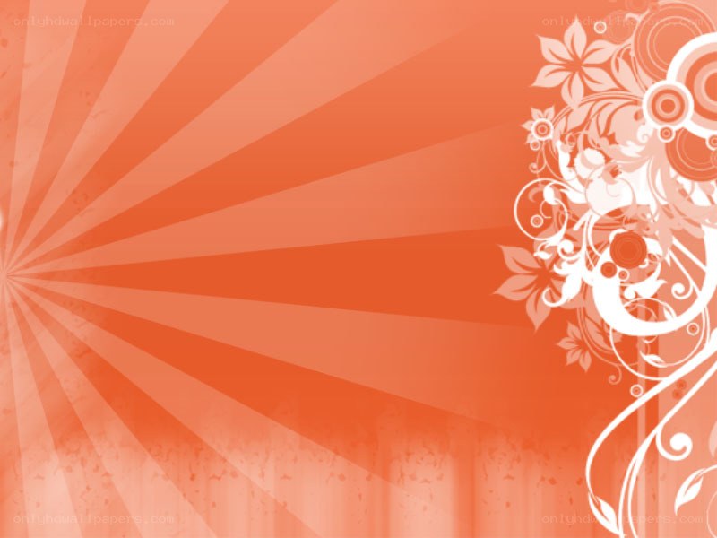 orange floral design background