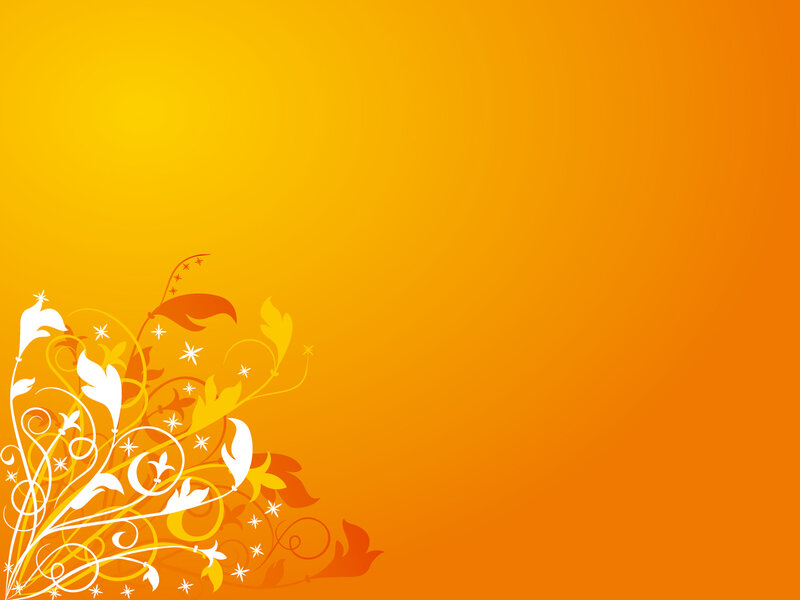 orange floral design background