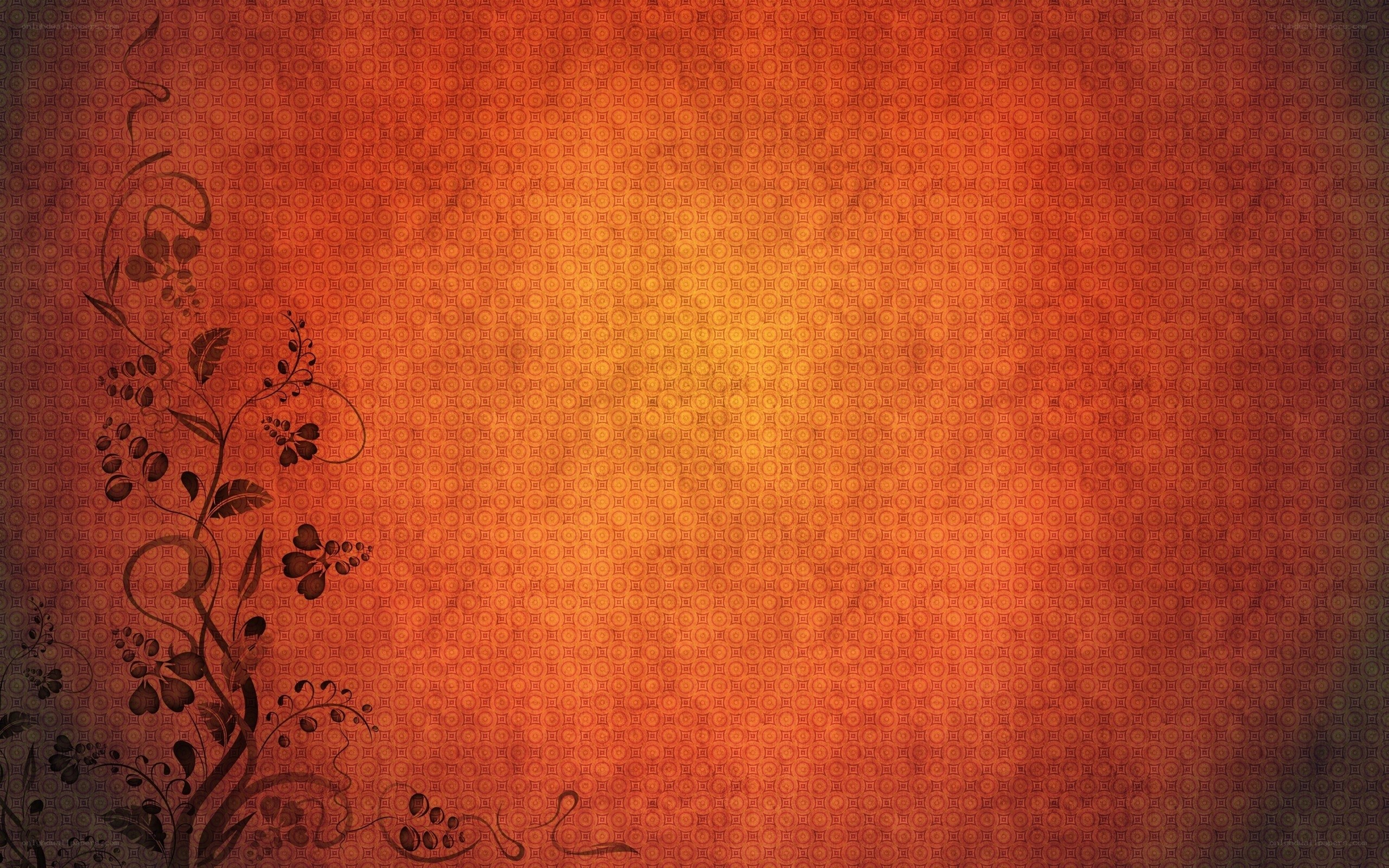 orange floral pattern background