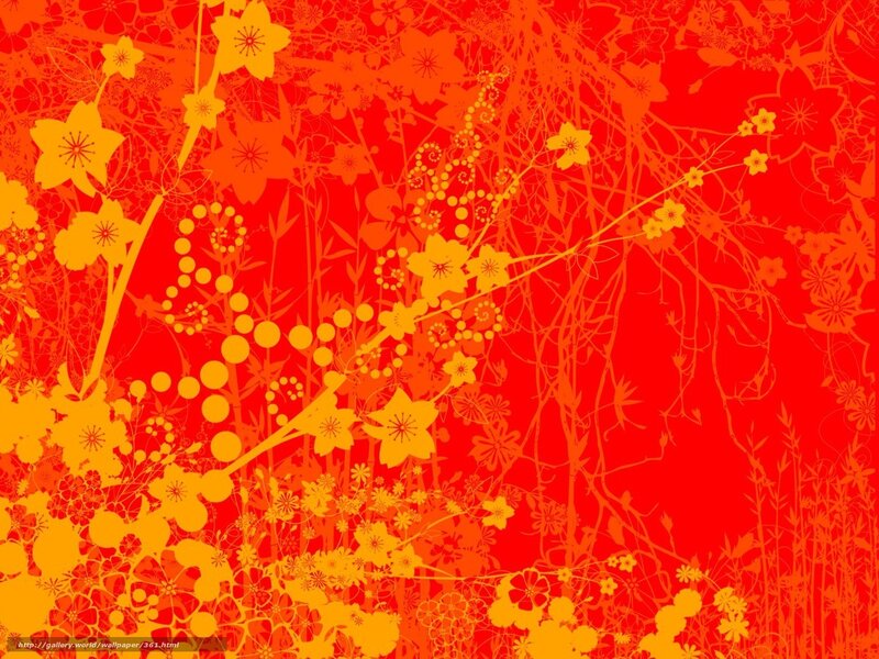 orange floral pattern background