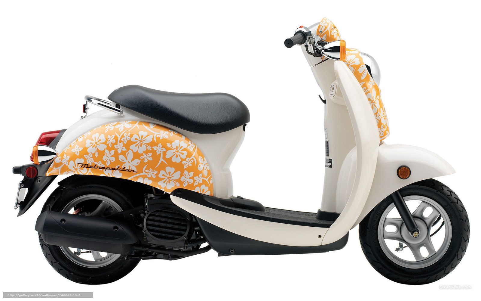 orange floral scooter