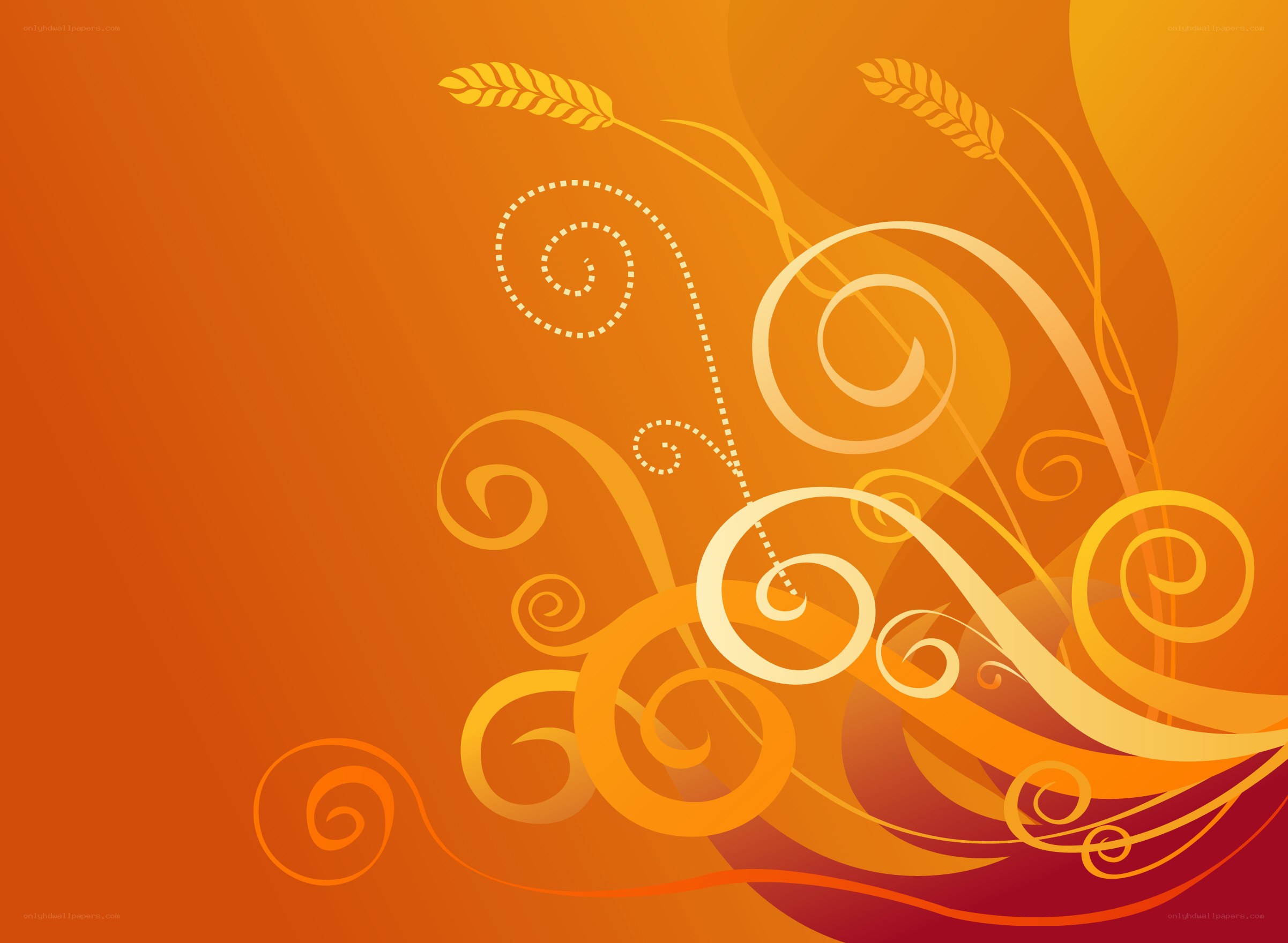 orange floral swirl design