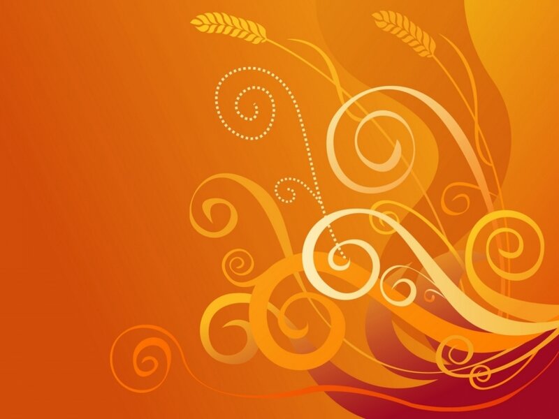 orange floral swirl design