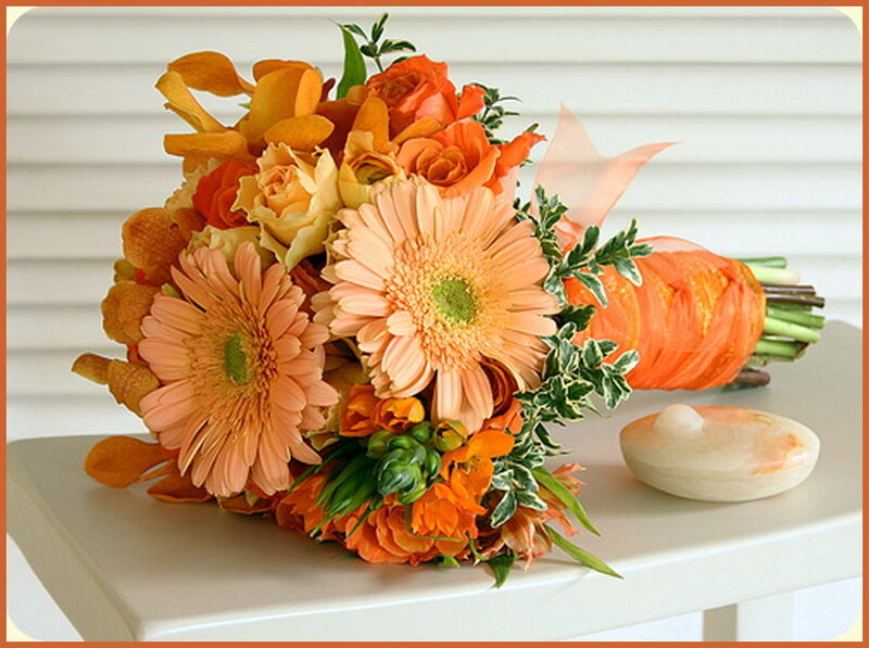 Orange Flower Bouquet — Calm