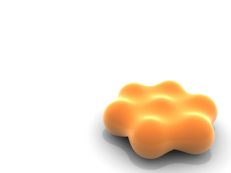 Orange Flower-shaped Object