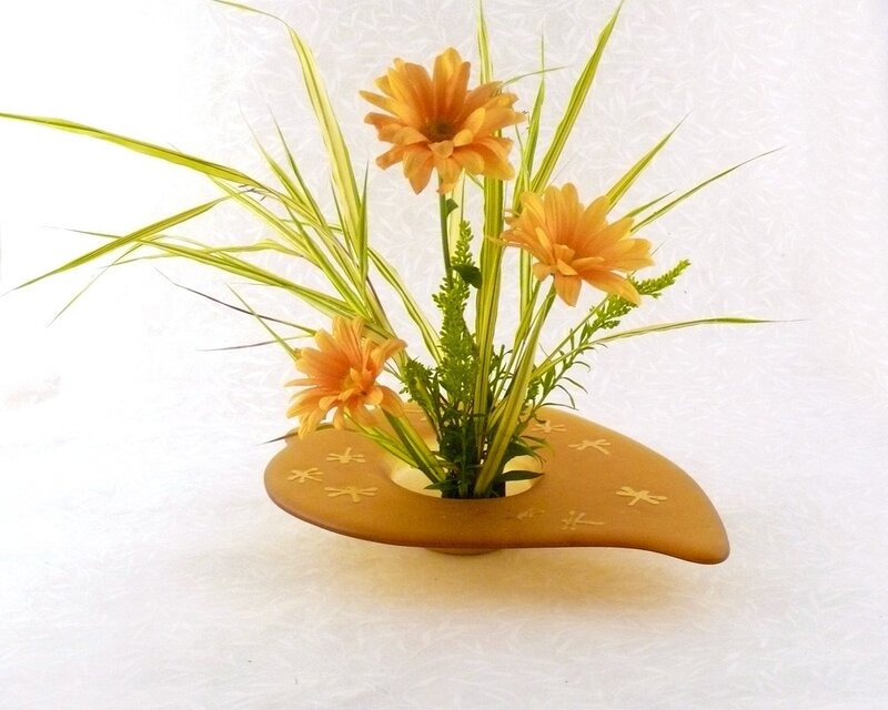Orange Flowers in Vase — Calm, Photograph