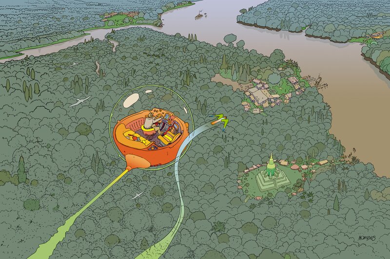 Orange Flying Vehicle