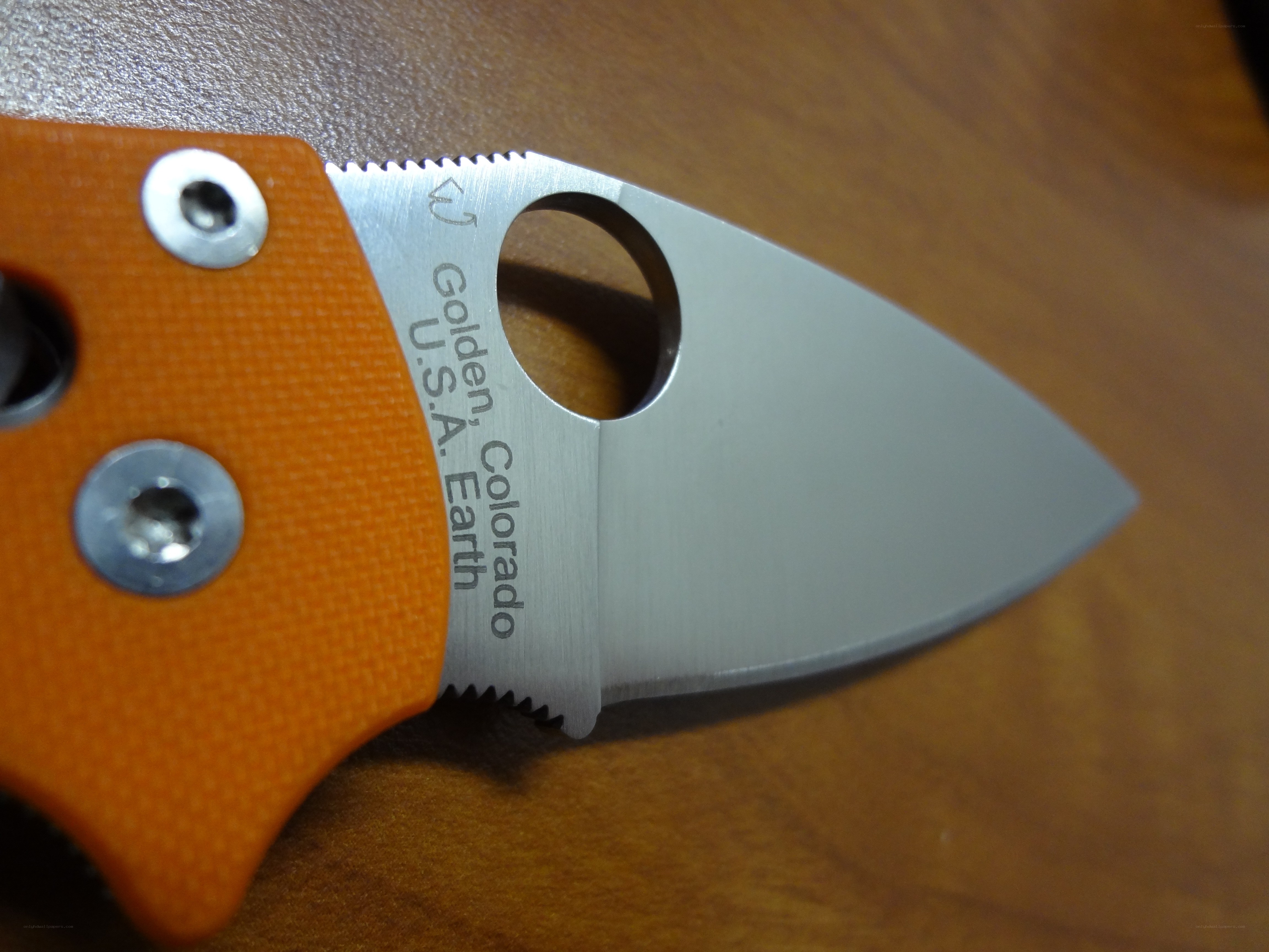 orange folding knife